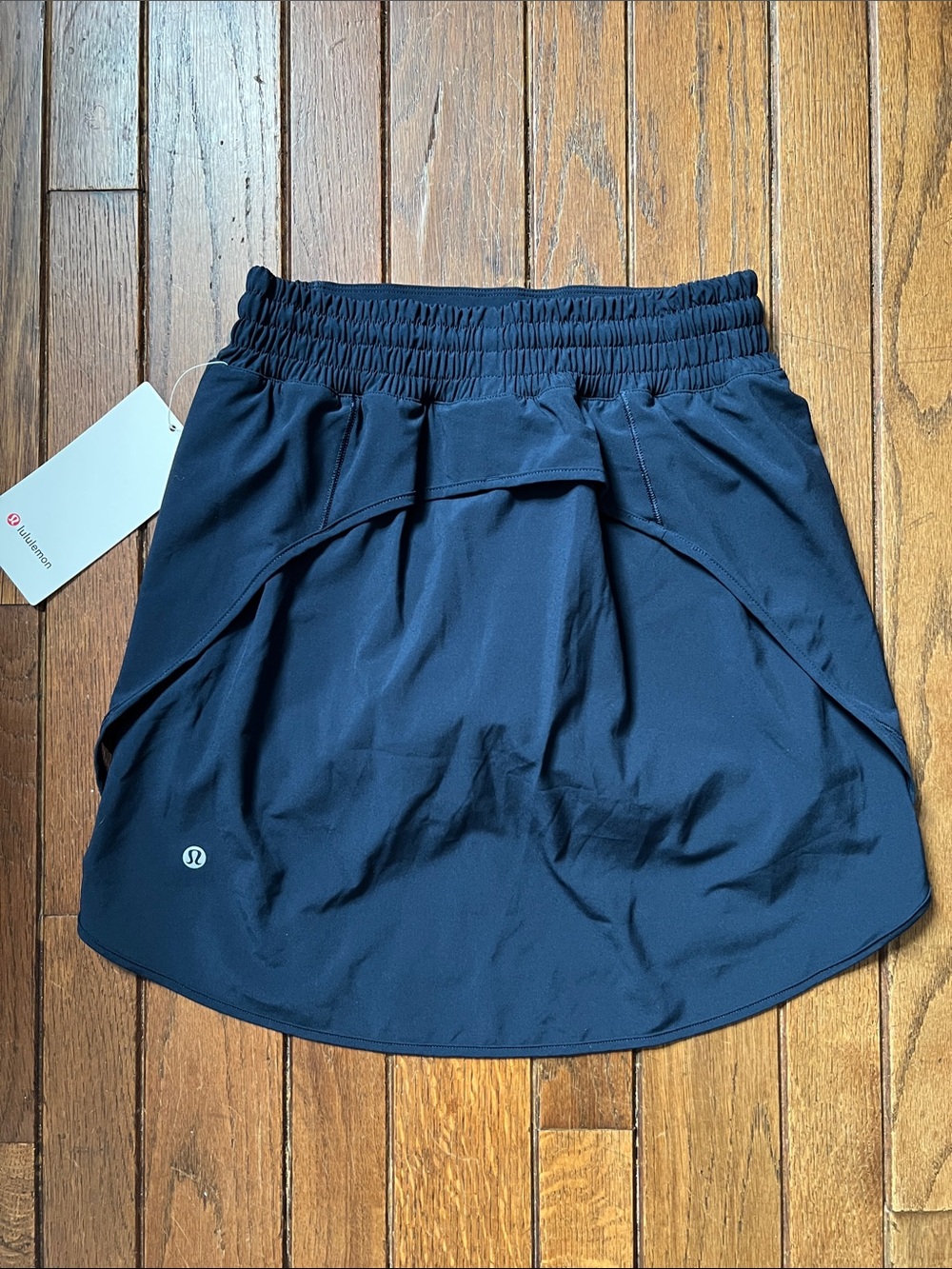 Lululemon True Navy Hotty Hot HR Athletic Skirt Skort Size 4 LONG NWT